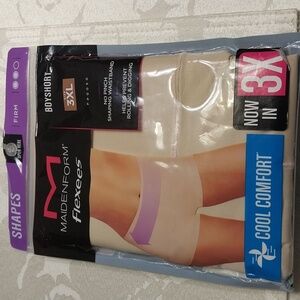 Maidenform NWT Women Shapewear Mid Waist Shaping Boyshorts FP0050 Size 3X  Nude